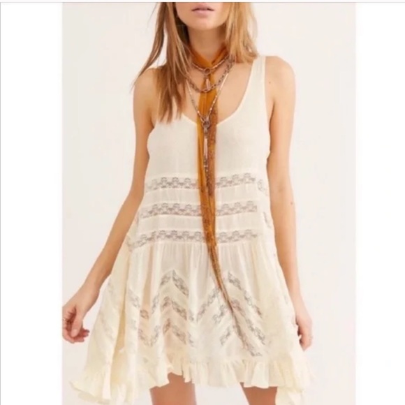 Free People Voile Trapeze Ruffle Tunic Dress NWT! - Picture 8 of 9